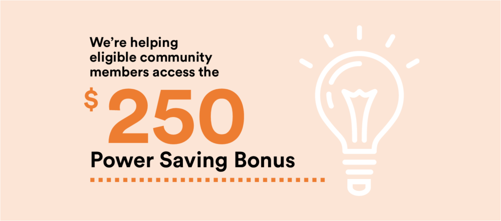 Assistance With The 250 Power Saving Bonus Milpara Korumburra s 