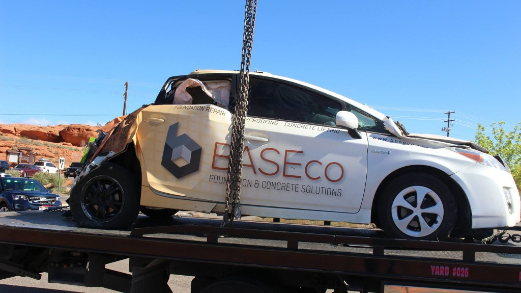 Electric Car Rolls 75 Feet Into Ravine Near Dixie Rock After Brakes 