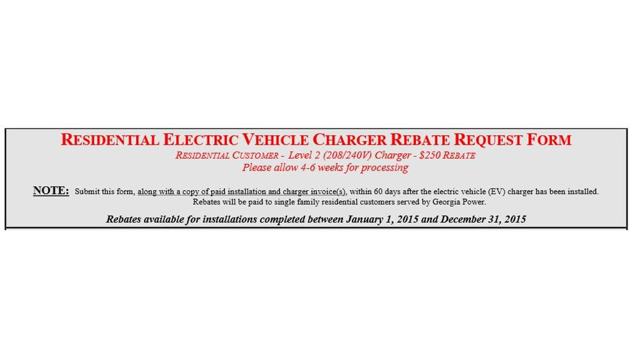 Georgia Power Offers 250 Rebate On EVSE Installs Georgia Power Offers 250 Rebate On EVSE Installs