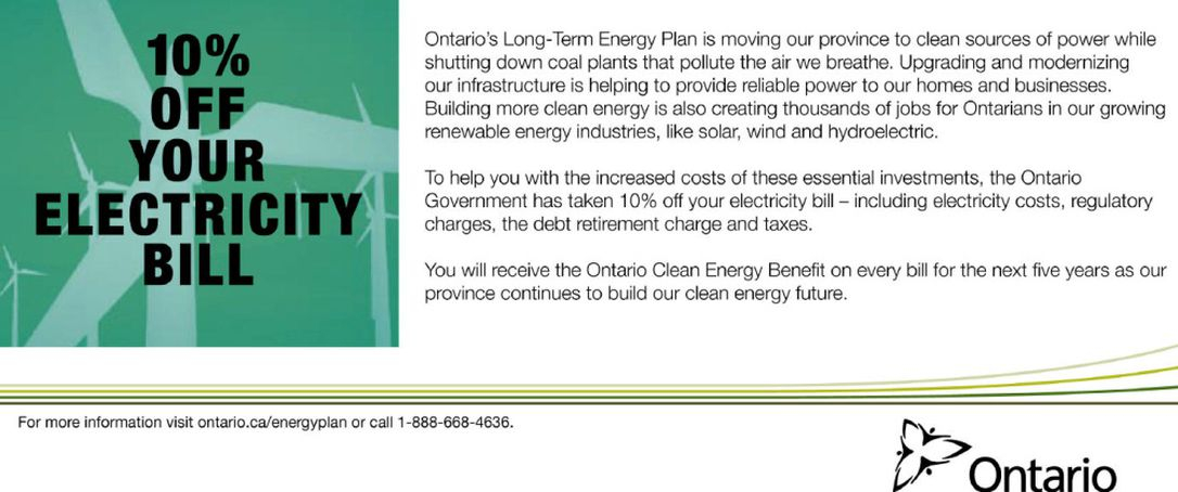 Utilities Forced To Tout Ontario Government S 10 Discount The Star Utilities Forced To Tout Ontario Government s 10 Discount The Star