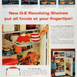 1955 Ad General Electric G E Logo Refrigerator Appliances Vintage