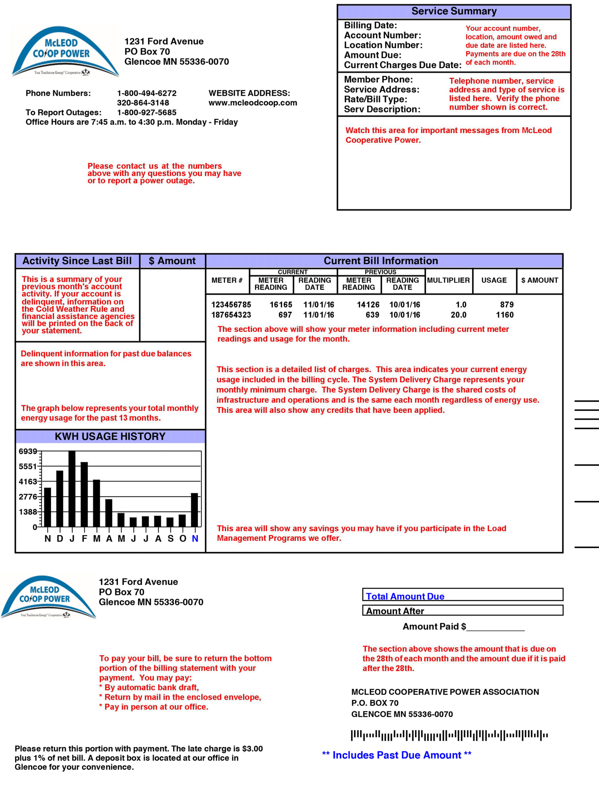 About Your Bill About Your Bill