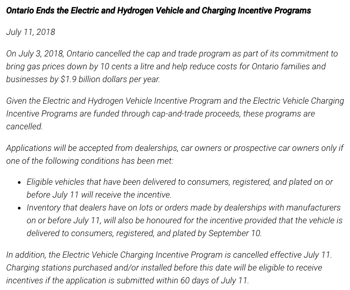 Ontario Electric Vehicle Charging Station Rebate