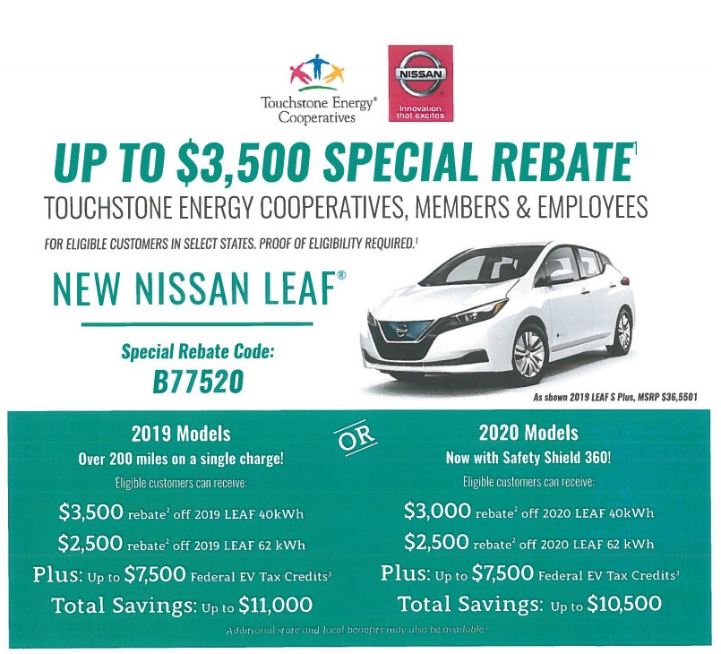 Up To 3 500 Special Rebate On The New Nissan Leaf Withlacoochee Up To 3 500 Special Rebate On The New Nissan Leaf Withlacoochee