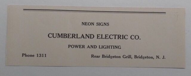 1948 Cumberland Electric Co Advertisement Bridgeton NJ EBay