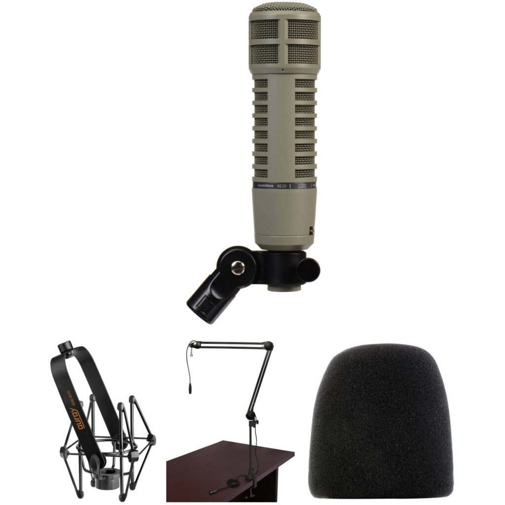 Electro Voice RE20 Dynamic Microphone Broadcaster Kit Fawn