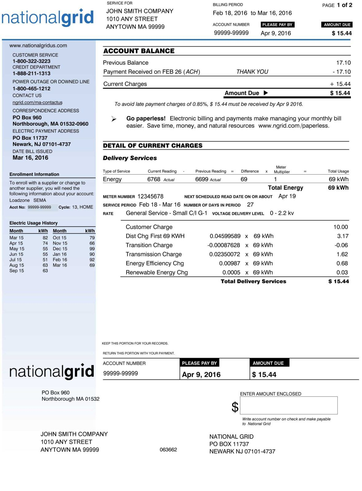 National Grid Bill ElectricityRates National Grid Bill ElectricityRates