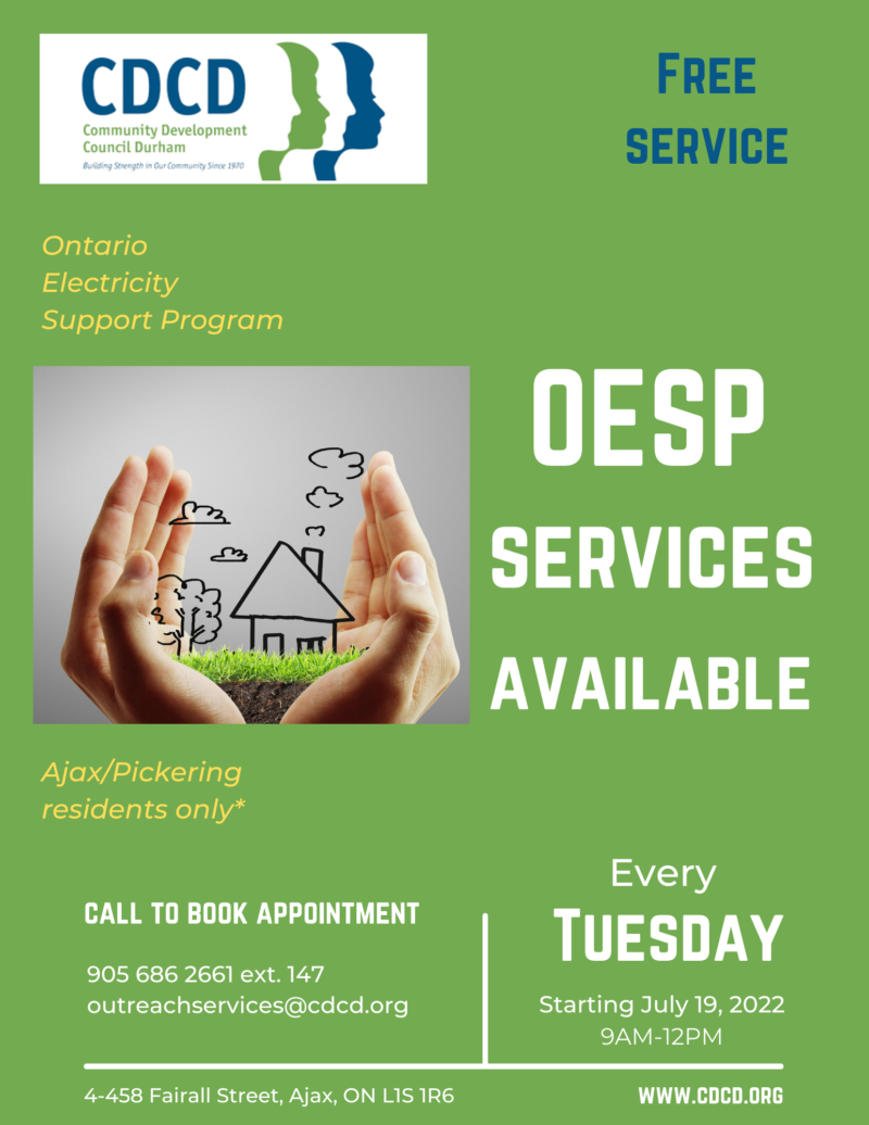 Ontario Electricity Support Program OESP Services CDCD Ontario Electricity Support Program OESP Services CDCD